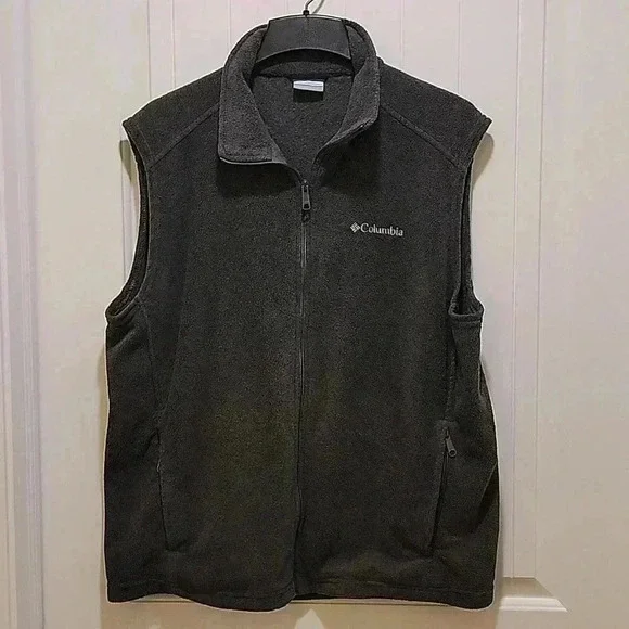 Columbia Grey Full Zip Fleece Vest Size Large - Picture 7 of 7